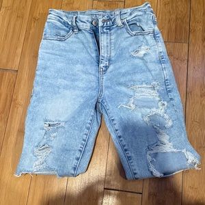 American Eagle Next Level Stretch high rise ripped jeans